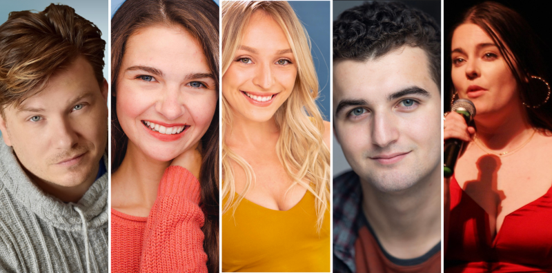 Broadway Backwards performers shown are (l-r) David Button, Shannen Michael Doyle, Darby Pumphrey, Aaron Richard Burt and Connor Graham. SUBMITTED PHOTOS